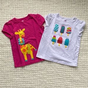 SET OF 2 J. Khaki kids t-shirts (giraffe/popsicle)